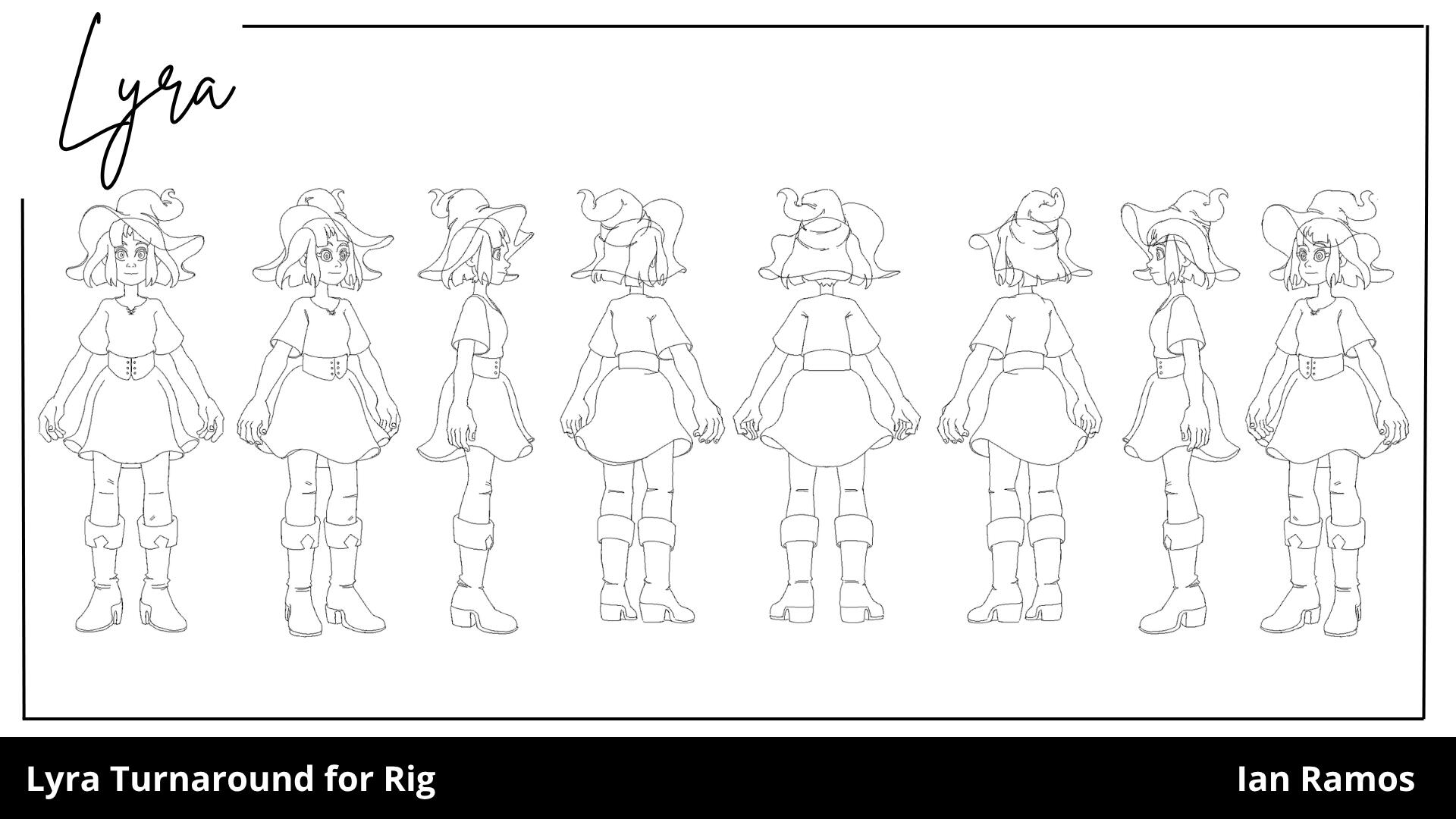 Lyra - Turnaround for Rig